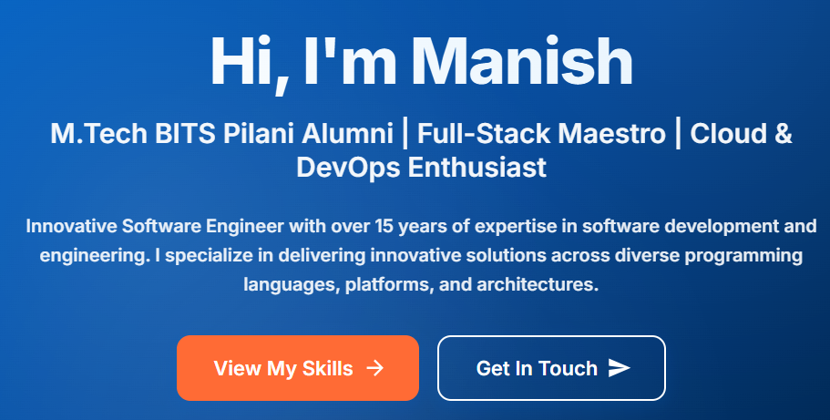 Portfolio - Manish Agrawal